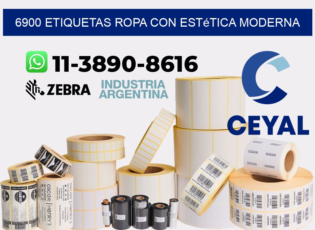 6900 Etiquetas ropa con estética moderna