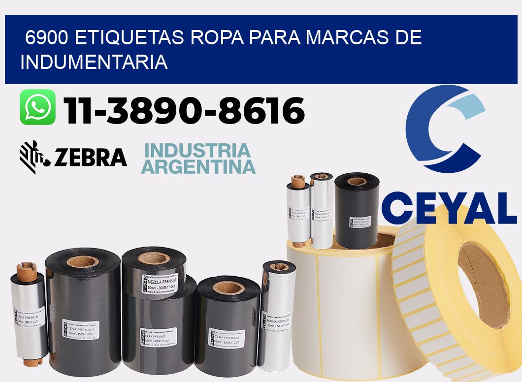 6900 Etiquetas ropa para marcas de indumentaria