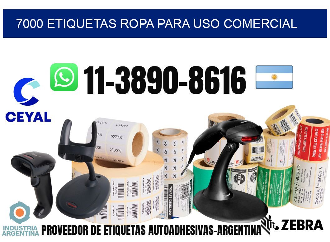 7000 Etiquetas ropa para uso comercial