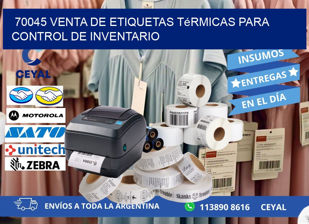 70045 venta de etiquetas térmicas para control de inventario