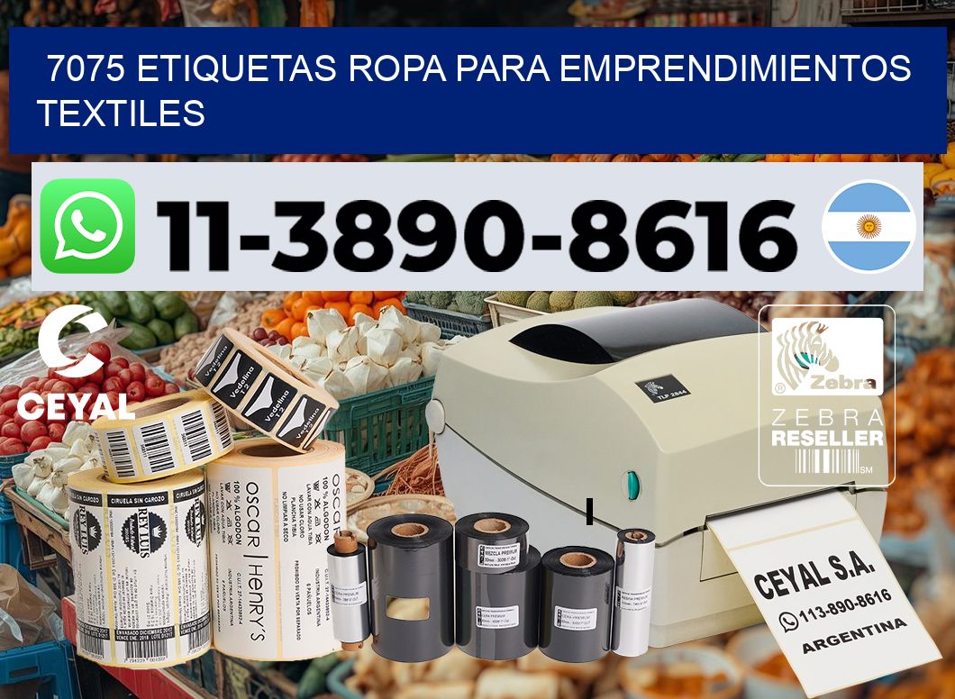 7075 Etiquetas ropa para emprendimientos textiles