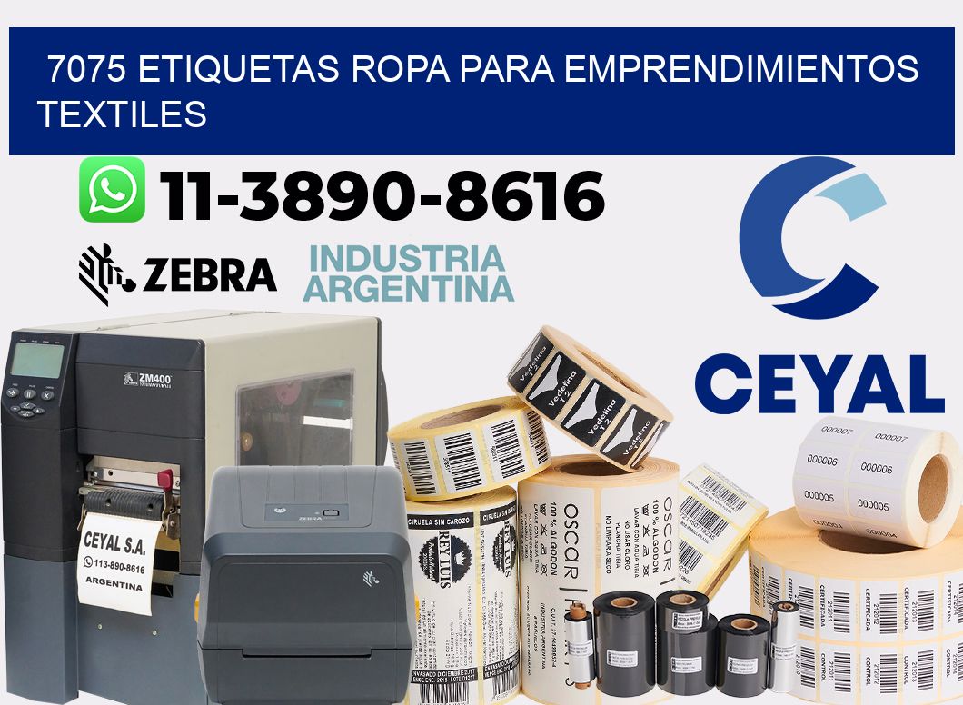 7075 Etiquetas ropa para emprendimientos textiles