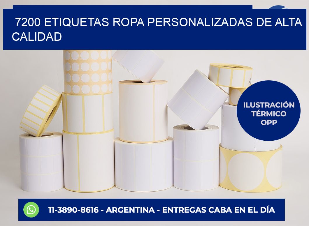 7200 Etiquetas ropa personalizadas de alta calidad