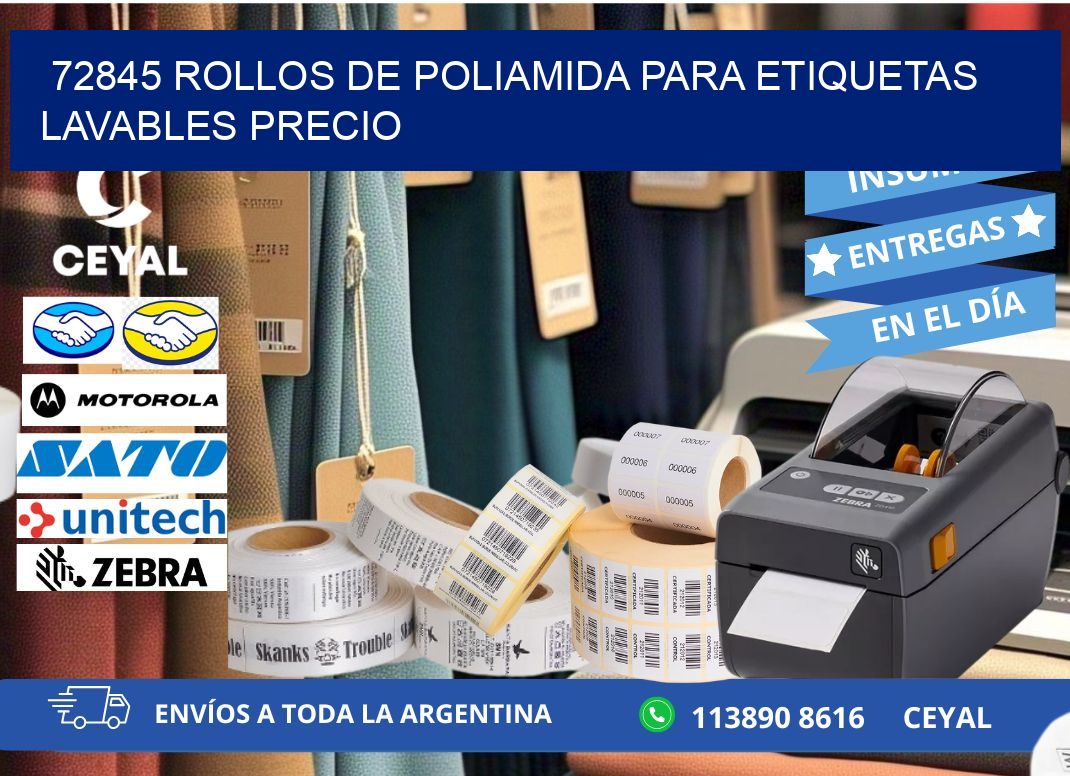 72845 rollos de poliamida para etiquetas lavables precio