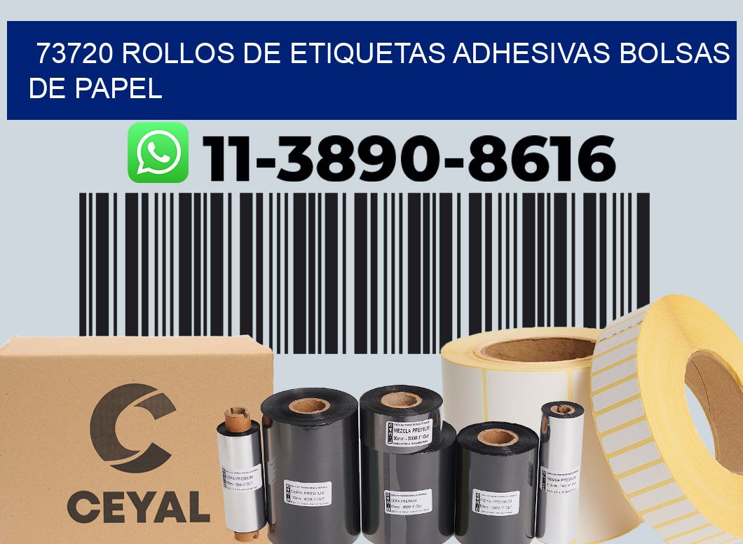 73720 rollos de etiquetas adhesivas bolsas de papel