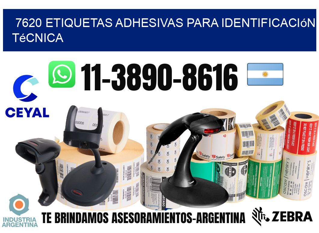 7620 Etiquetas adhesivas para identificación técnica