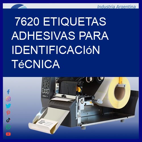 7620 Etiquetas adhesivas para identificación técnica