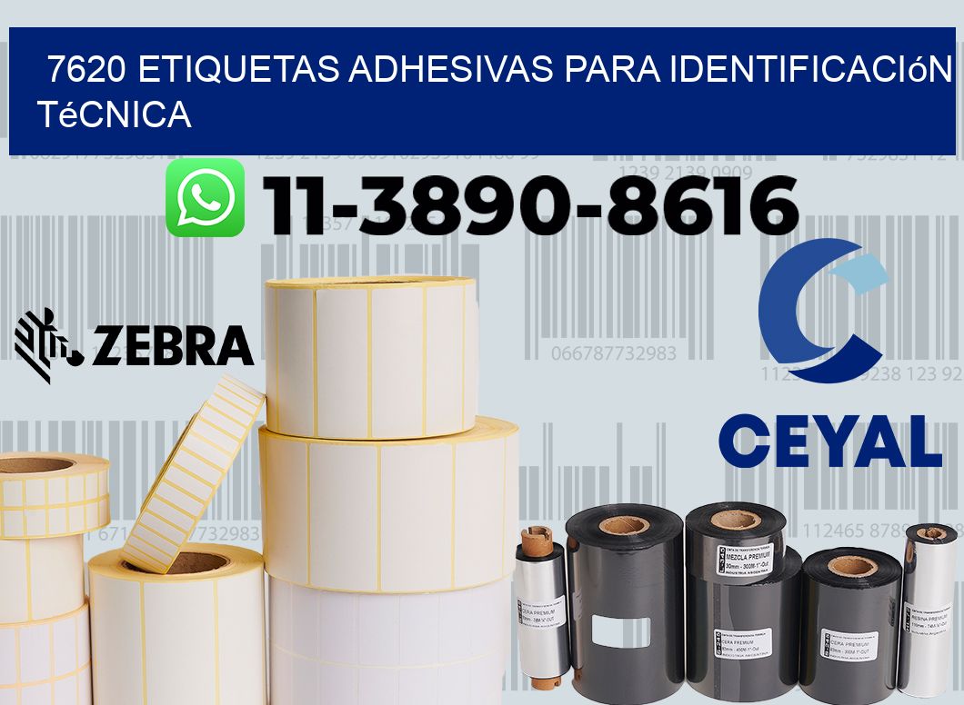 7620 Etiquetas adhesivas para identificación técnica