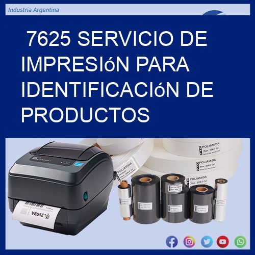 7625 Servicio de impresión para identificación de productos