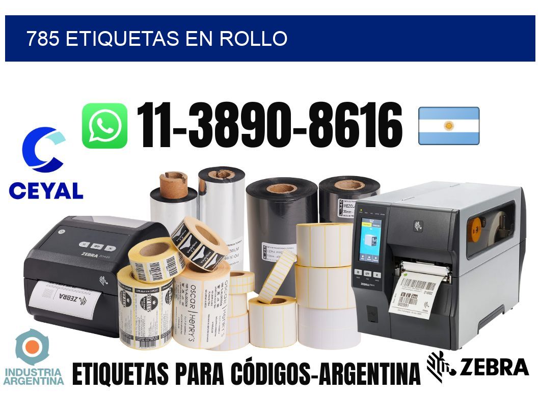 785 etiquetas en rollo
