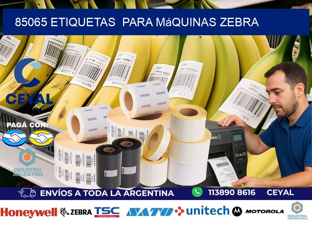 85065 etiquetas para máquinas Zebra