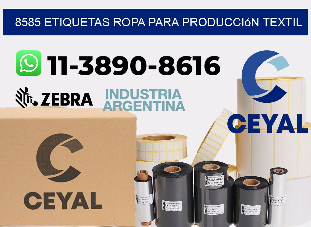 8585 Etiquetas ropa para producción textil