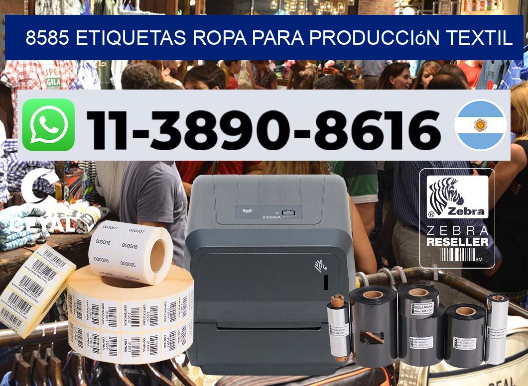 8585 Etiquetas ropa para producción textil