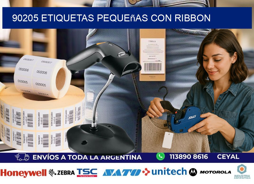 90205 etiquetas pequeñas con ribbon