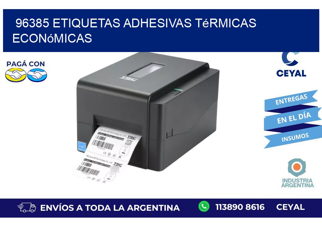 96385 etiquetas adhesivas térmicas económicas