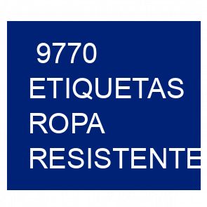 9770 Etiquetas ropa resistentes