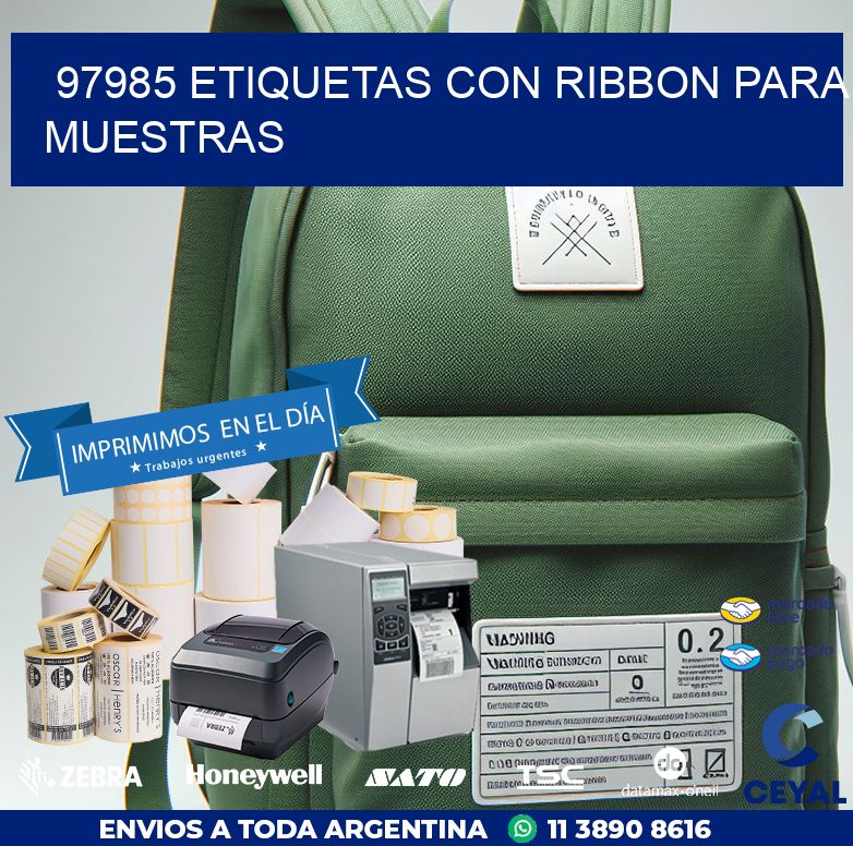 97985 etiquetas con ribbon para muestras