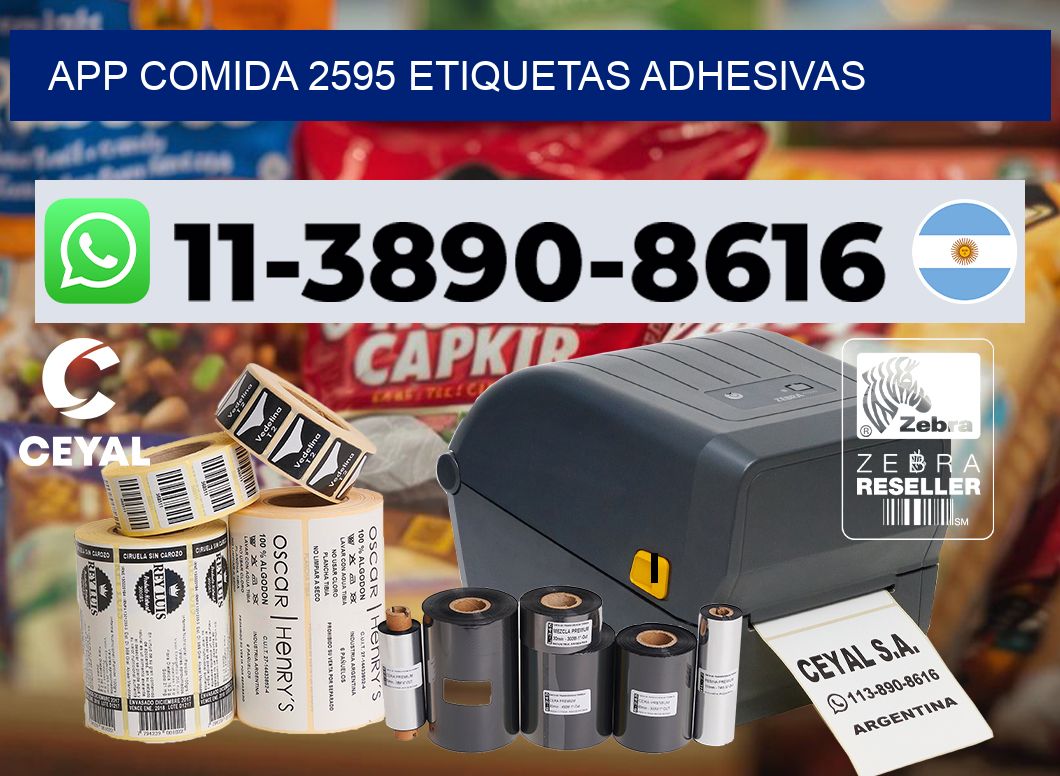 App comida 2595 etiquetas adhesivas