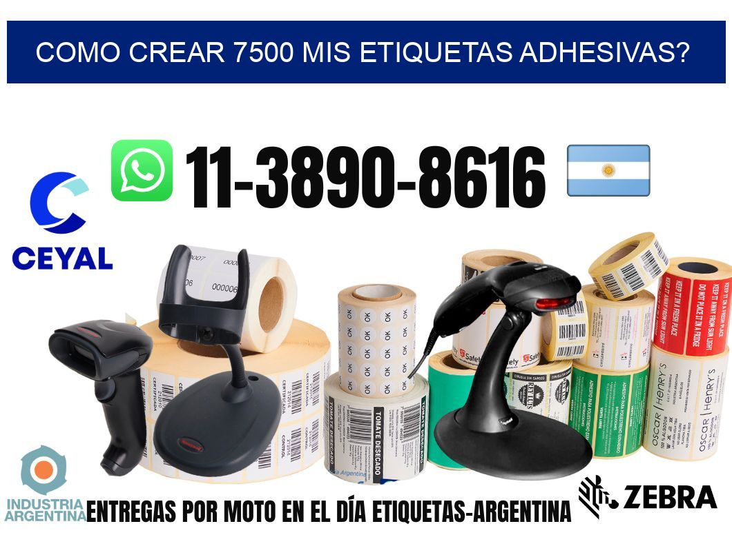 como crear 7500 mis etiquetas adhesivas?