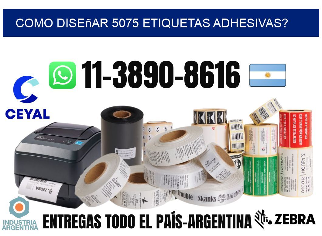 como diseñar 5075 etiquetas adhesivas?