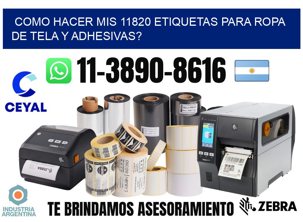 como hacer mis 11820 etiquetas para ropa de tela y adhesivas?