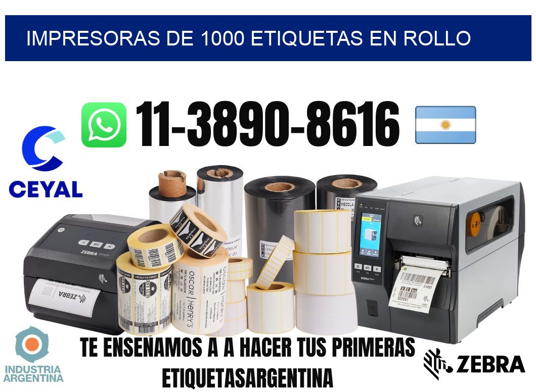 impresoras de 1000 etiquetas en rollo