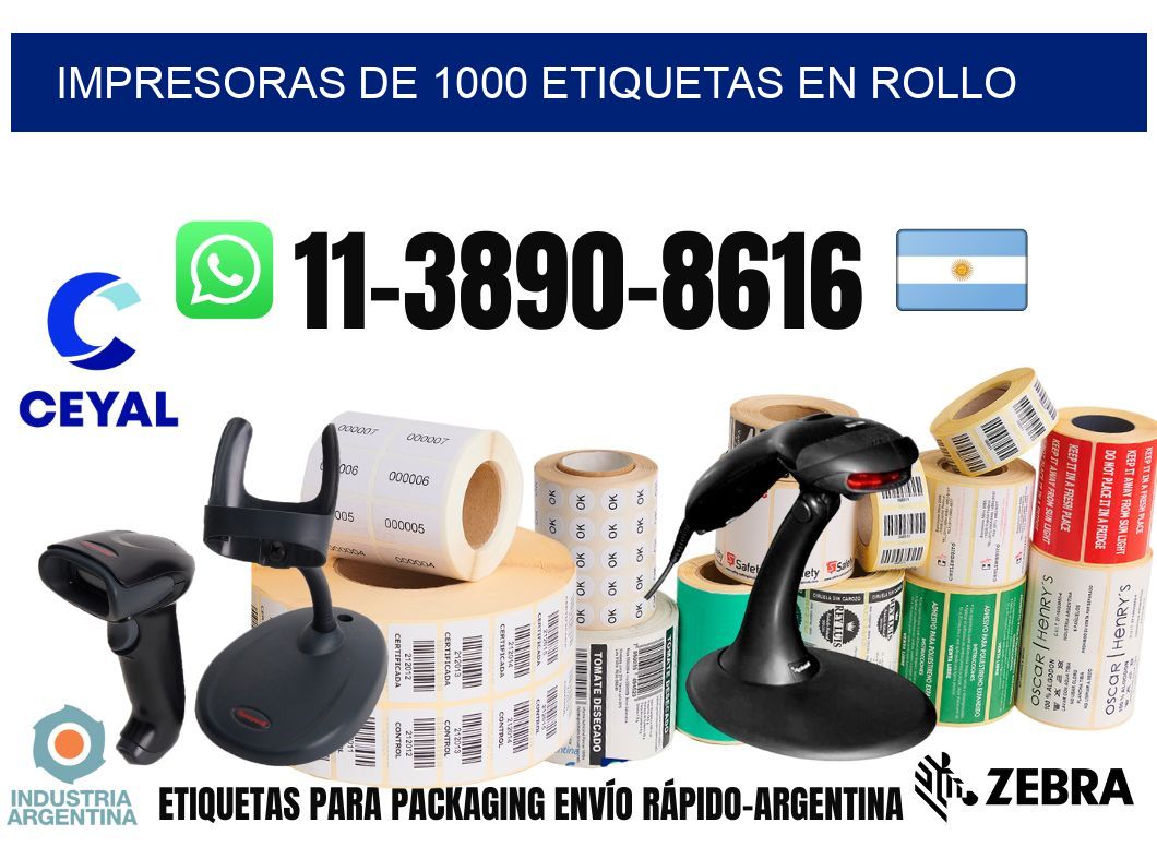 impresoras de 1000 etiquetas en rollo
