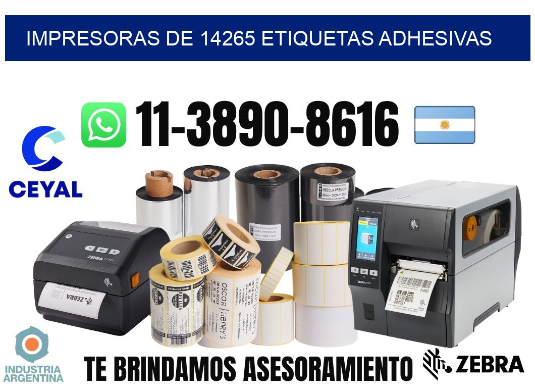 impresoras de 14265 etiquetas adhesivas