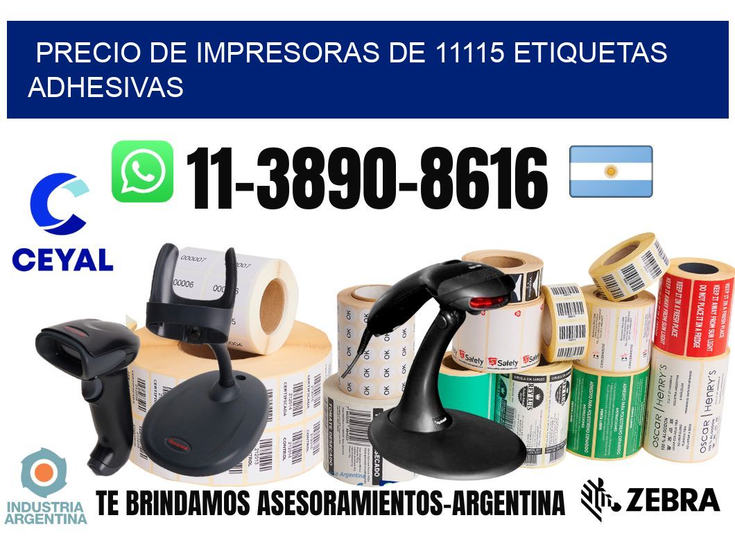 precio de impresoras de 11115 etiquetas adhesivas