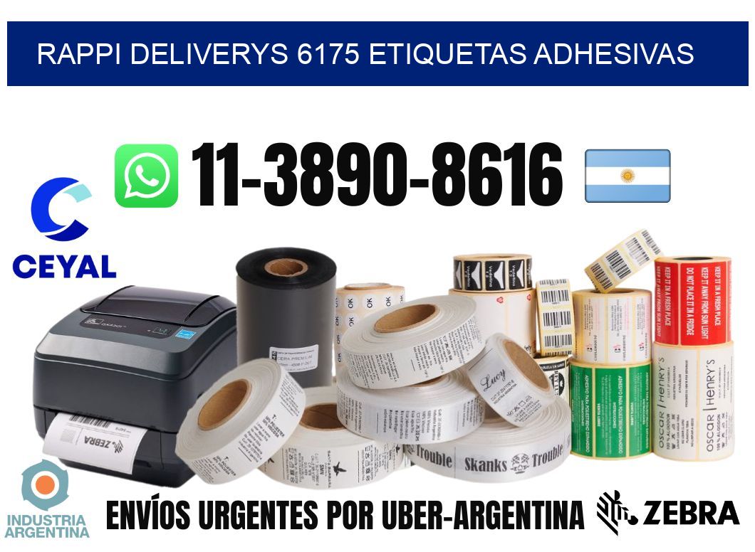 rappi deliverys 6175 etiquetas adhesivas
