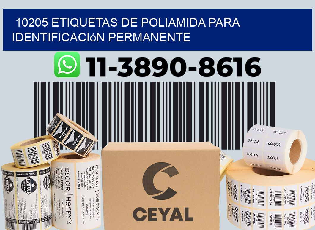 10205 Etiquetas de poliamida para identificación permanente