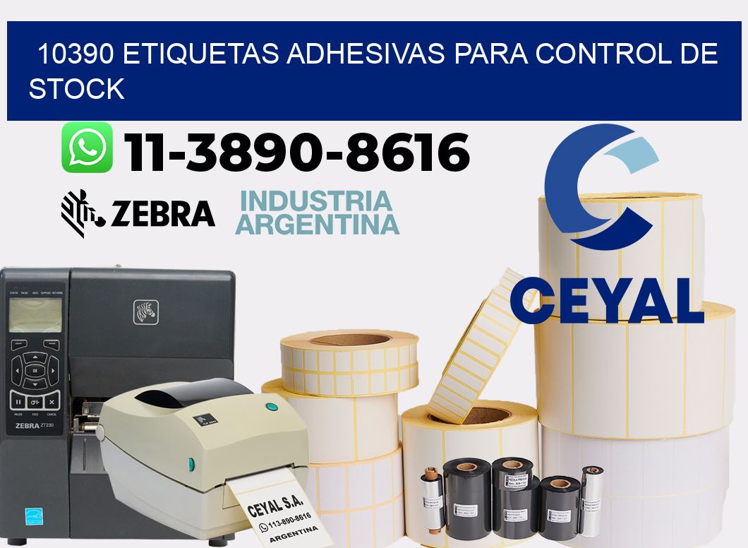 10390 Etiquetas adhesivas para control de stock