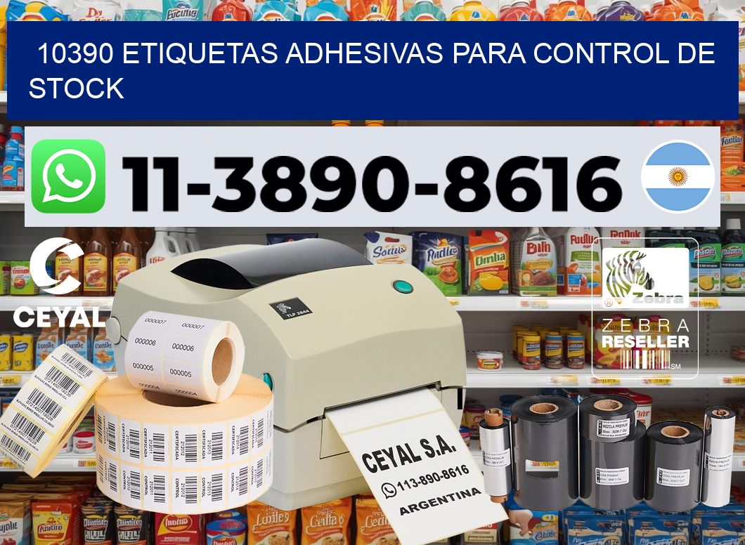 10390 Etiquetas adhesivas para control de stock