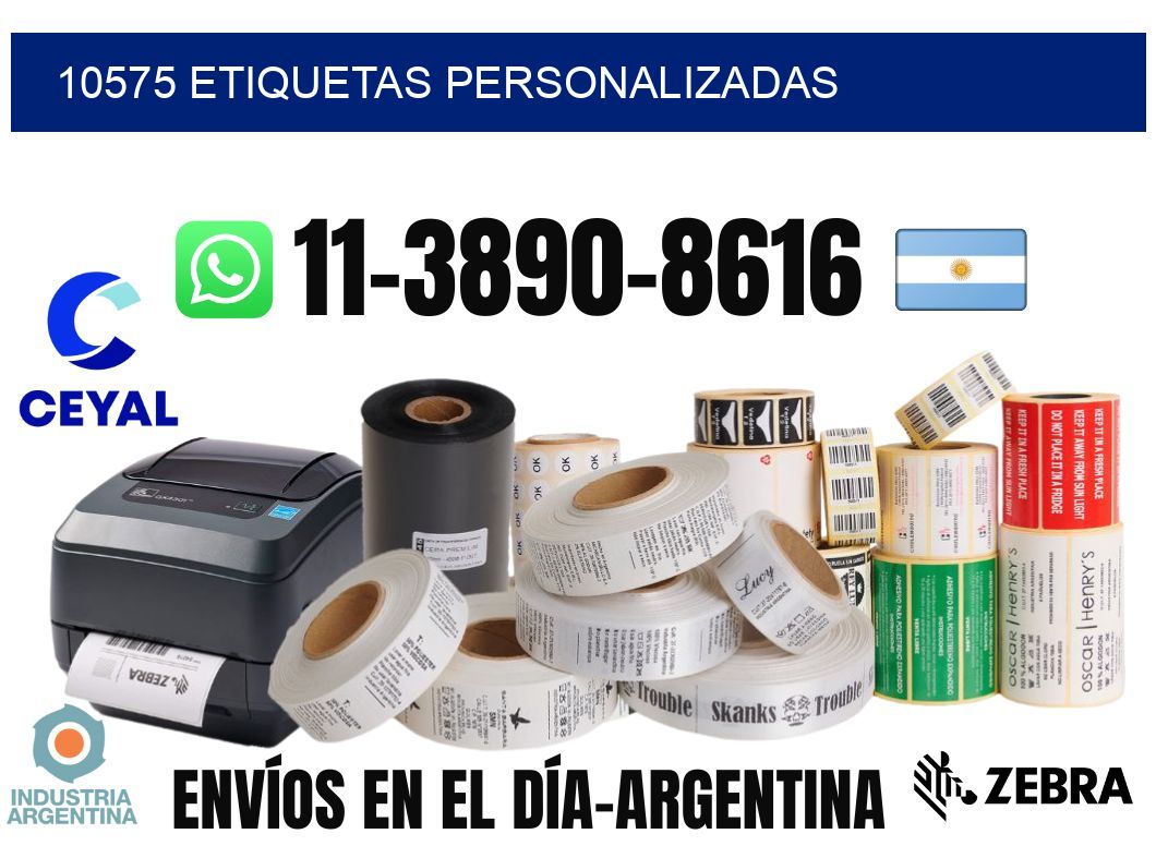 10575 etiquetas personalizadas