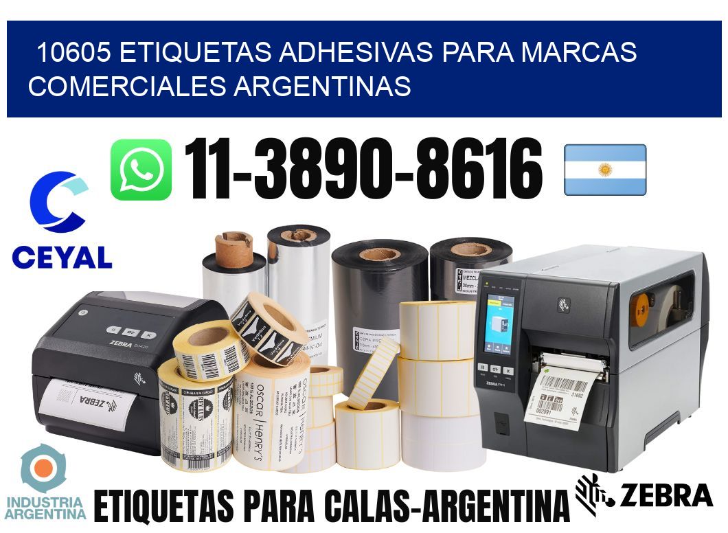 10605 Etiquetas adhesivas para marcas comerciales argentinas
