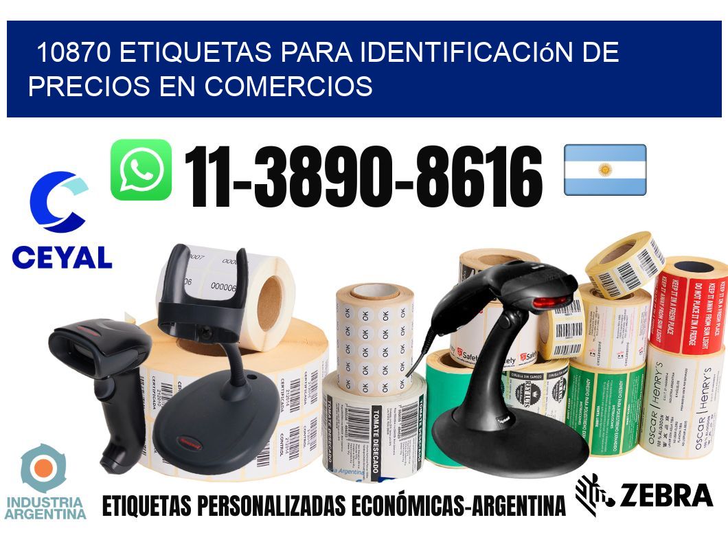 10870 Etiquetas para identificación de precios en comercios