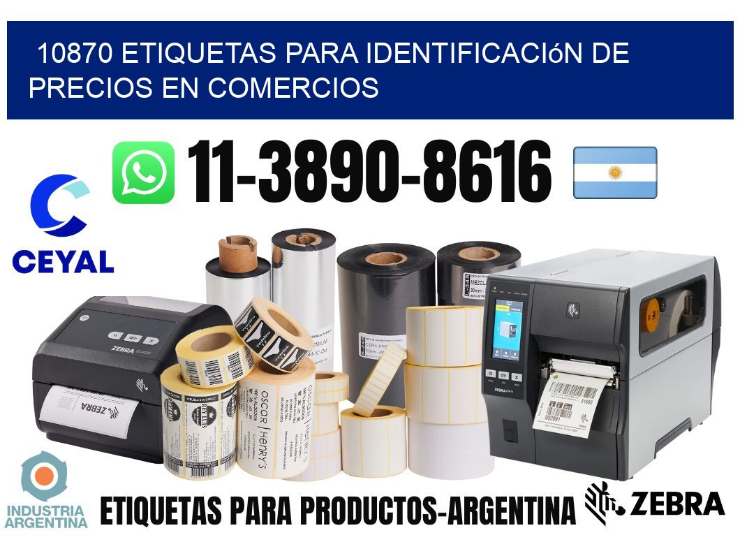 10870 Etiquetas para identificación de precios en comercios
