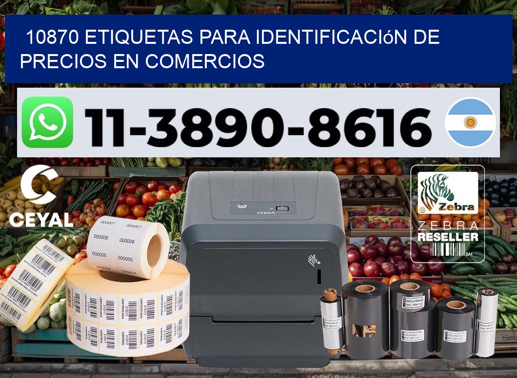 10870 Etiquetas para identificación de precios en comercios