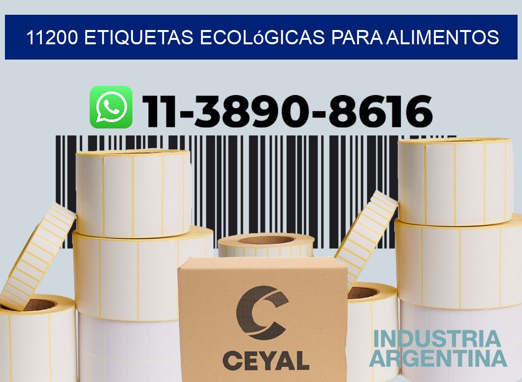 11200 Etiquetas ecológicas para alimentos