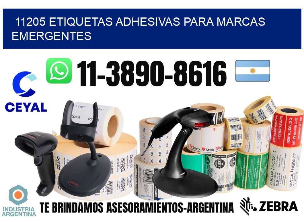 11205 Etiquetas adhesivas para marcas emergentes