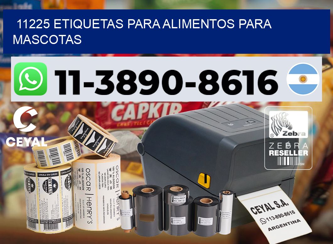 11225 Etiquetas para alimentos para mascotas
