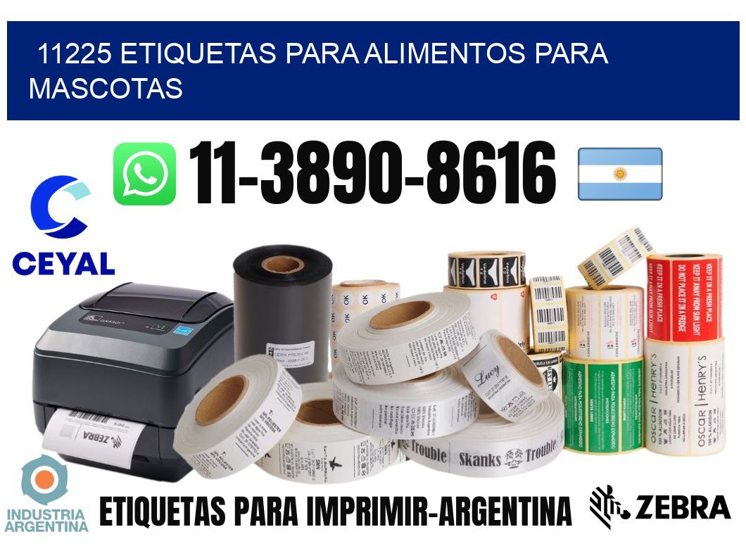 11225 Etiquetas para alimentos para mascotas