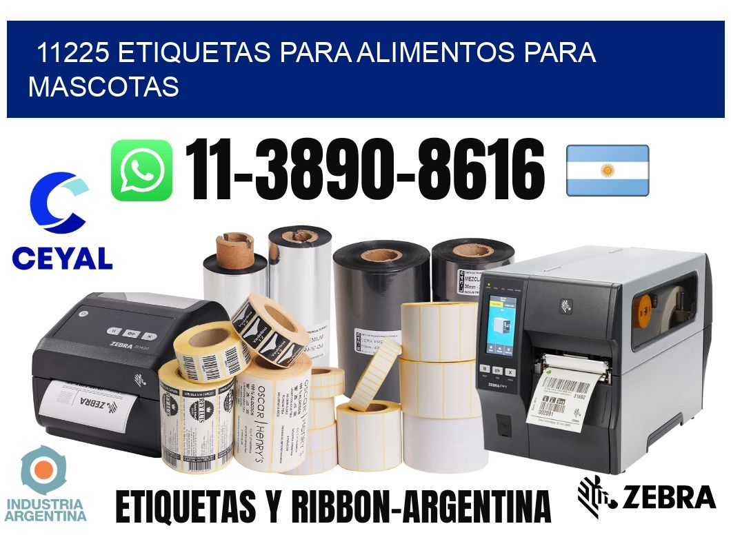 11225 Etiquetas para alimentos para mascotas