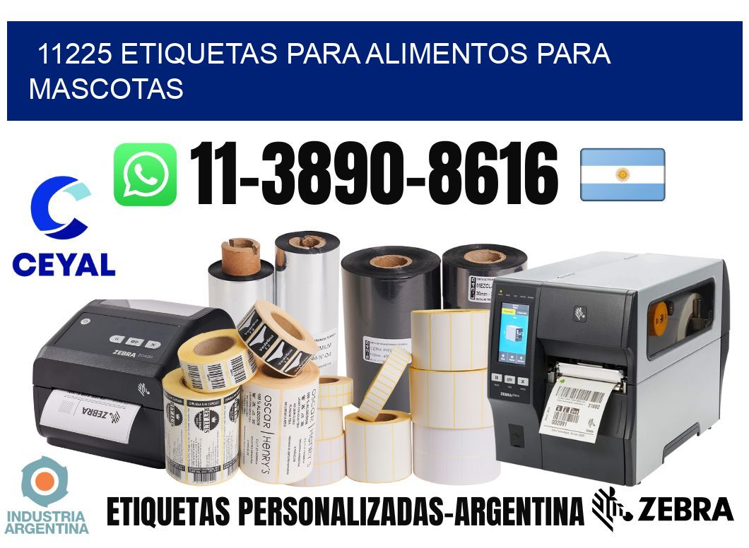 11225 Etiquetas para alimentos para mascotas