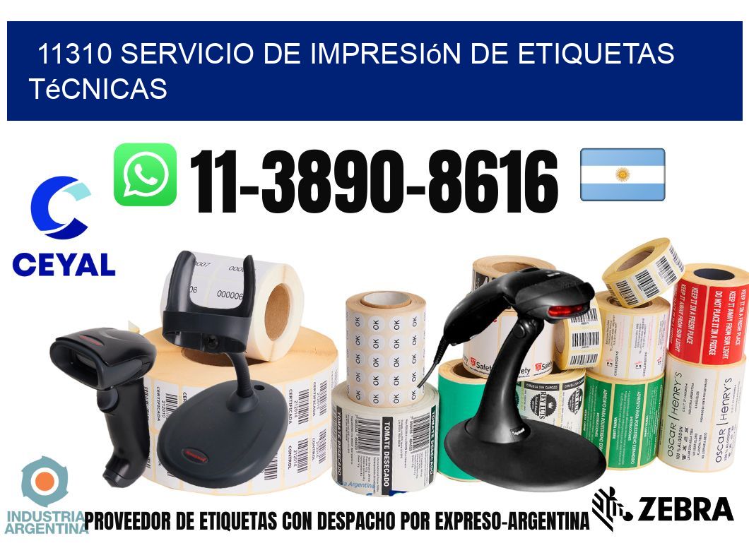 11310 Servicio de impresión de etiquetas técnicas
