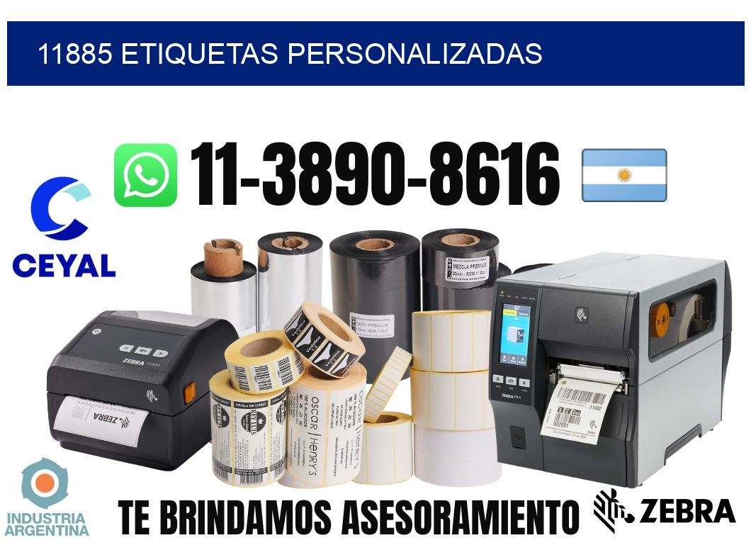 11885 etiquetas personalizadas