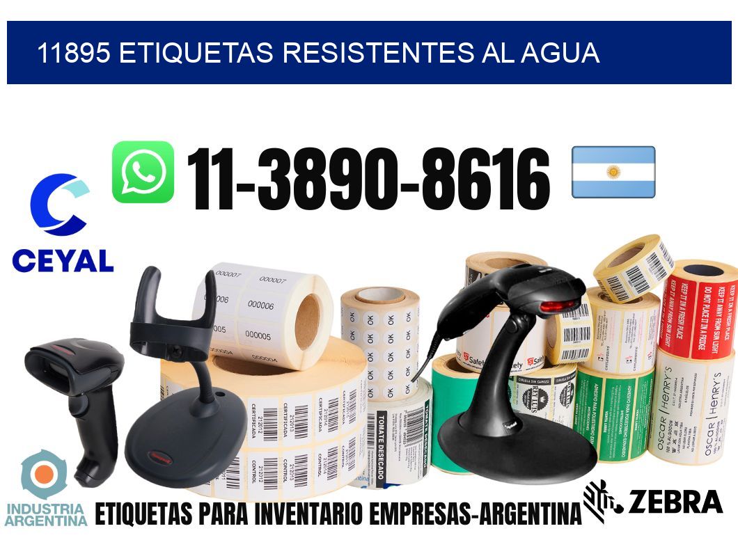 11895 Etiquetas resistentes al agua