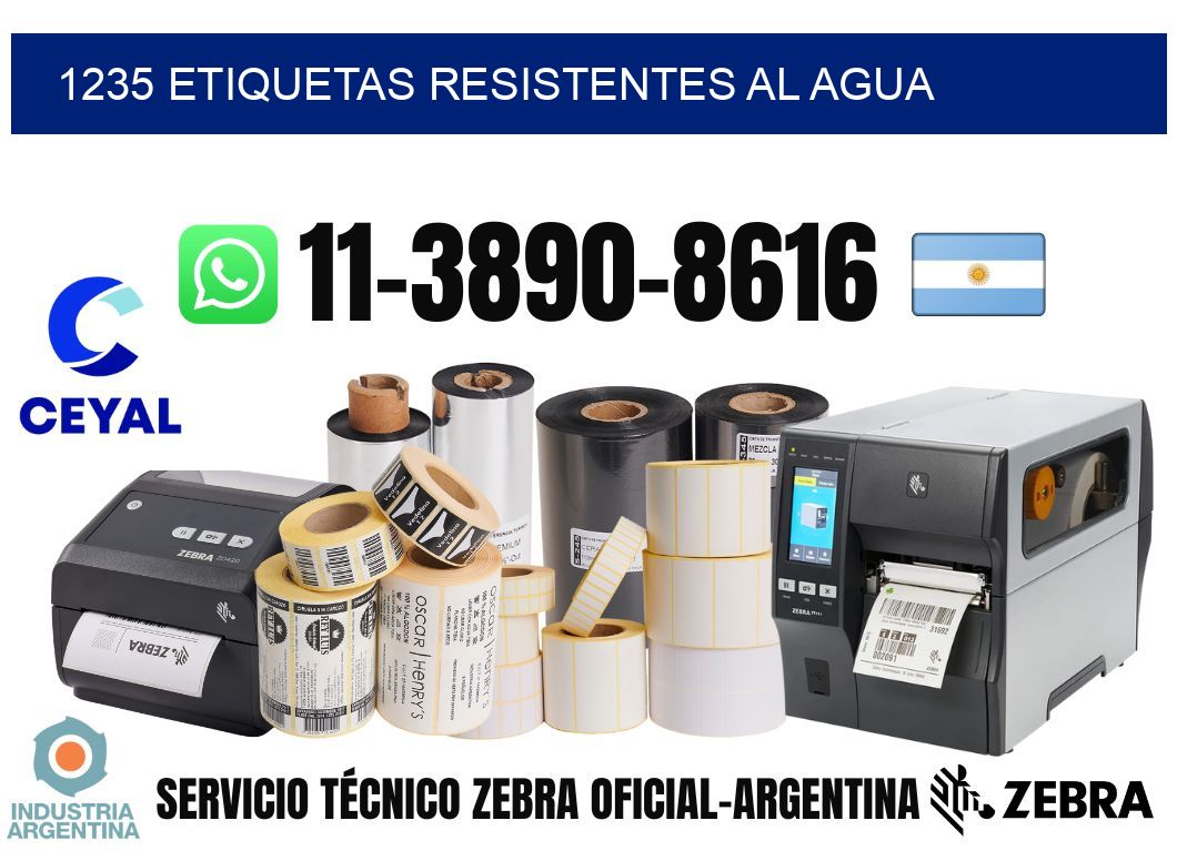 1235 Etiquetas resistentes al agua
