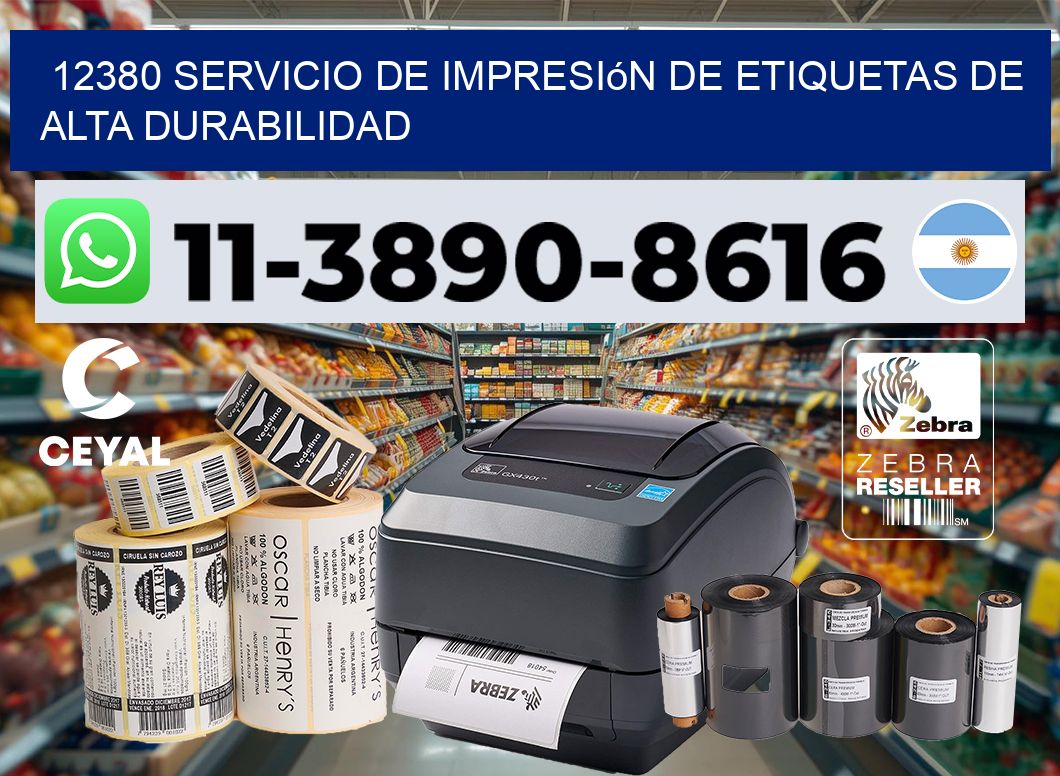12380 Servicio de impresión de etiquetas de alta durabilidad
