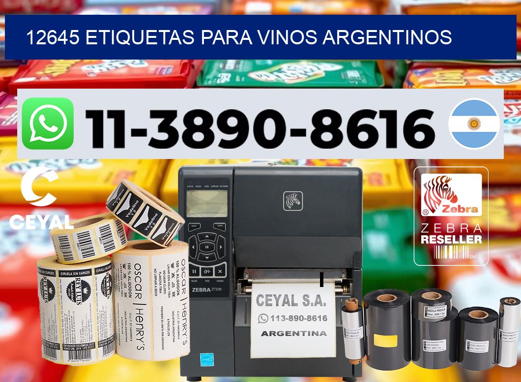 12645 Etiquetas para vinos argentinos